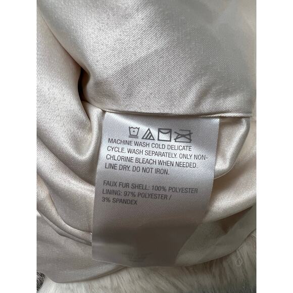 QVC Me by Jennie Garth Faux Fur Coat IVORY NWOT SIZE L - Picture 6 of 8